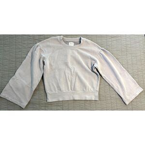 Madewell x Karen Walker Women's Gray-Purple Garment-Dyed Sweatshirt Medium